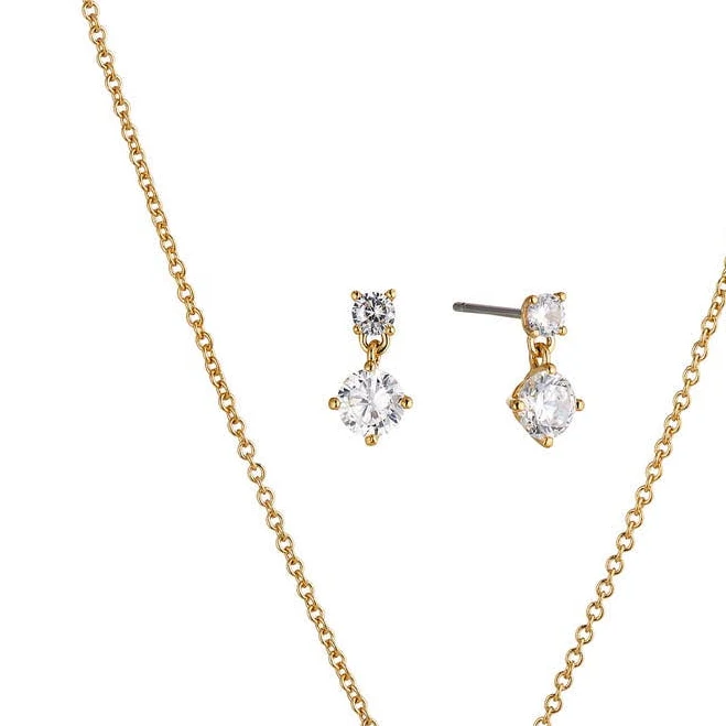 accessory NADRI Bridesmaids Solitaire Stud Earrings & Pendant Necklace Set Nordstrom $75