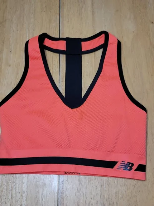top Nb Balance Sports Bra Coral/salmon & Black Sz M Medium eBay $12.99
