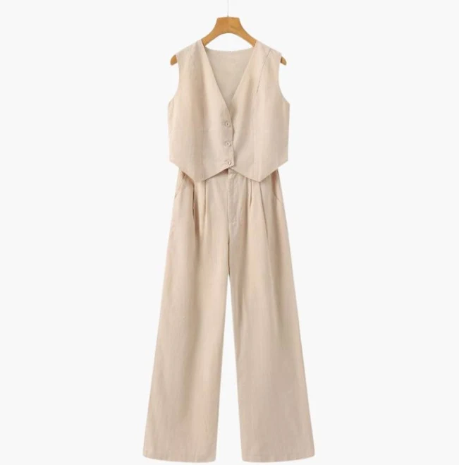 co-ord set Old Money Women's Linen Two-Piece Suit Set Old Money WorldWide $28.4