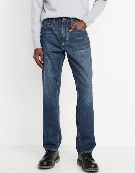 jeans Old Navy Men's Structured Straight Non-Stretch Jeans Old Navy $19.99
