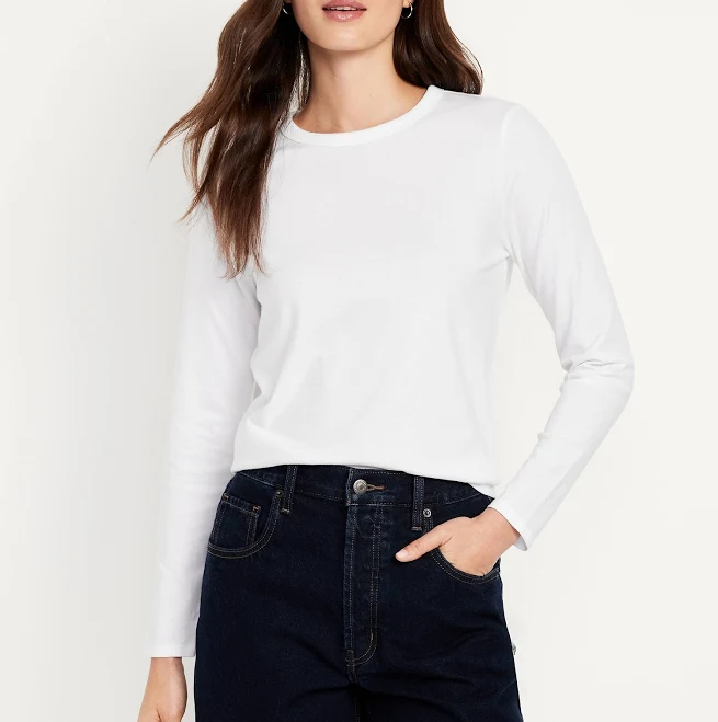 top Old Navy Women's Everywear Long-Sleeve T-Shirt Old Navy $8.49