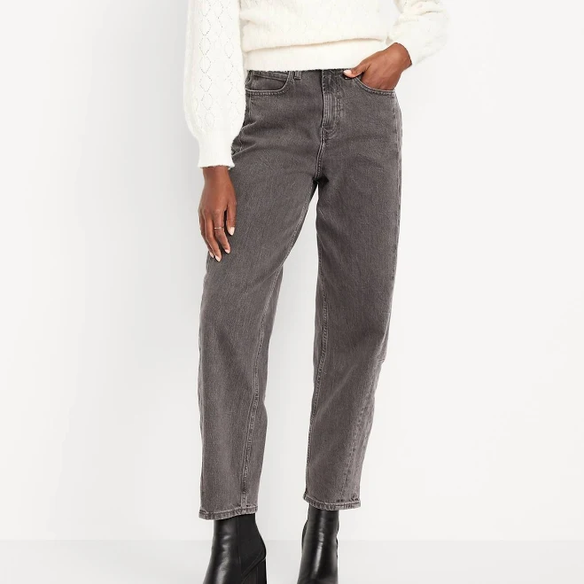 jeans Old Navy Women's High-Waisted Barrel Ankle Jeans Old Navy $24.99