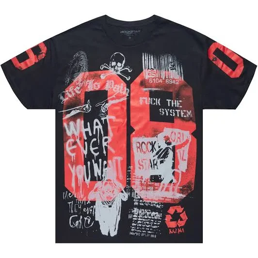 top Oversized Graphic T-Shirt Rockstar Original $15