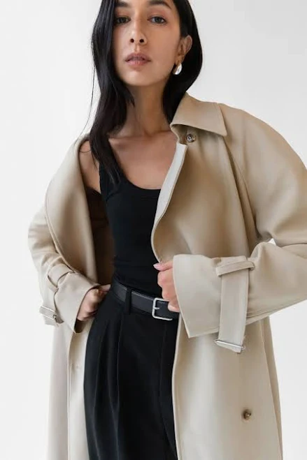 trench coat Oversized Trench Coat OAK + FORT Oak and Fort US $198