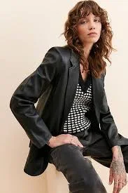 blazer Patch Pocket Vegan Leather Blazer anthropologie.com $19.95