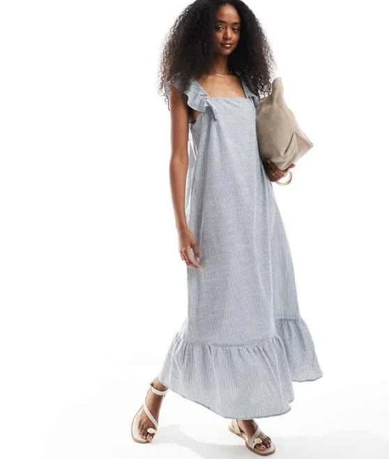 dress Pieces Flutter Strap Tiered Maxi Dress ASOS $44.5