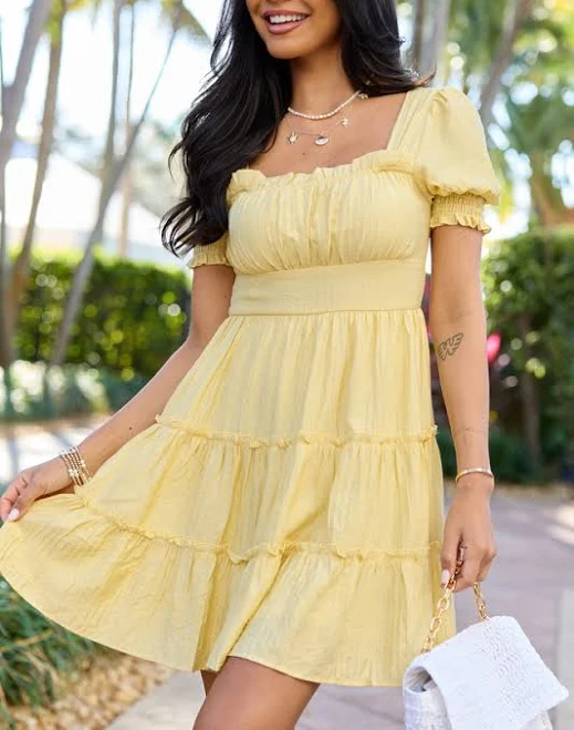 dress Pink Lily Easily Loved Babydoll Mini Dress Pink Lily $58