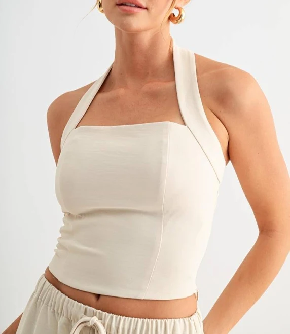 top Pippa & Pearl Women's Sammie Smocked Halter Top Pippa & Pearl $54