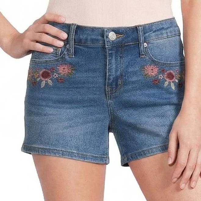 shorts Prosperity Denim Floral Embroidered Shorts Dillard's $40