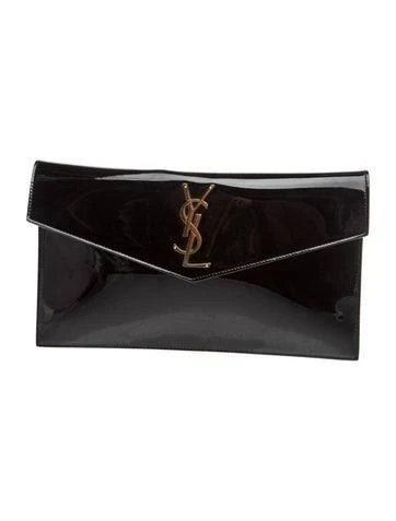bag SAINT LAURENT Women's Uptown Patent Leather Clutch The RealReal $540