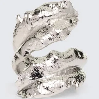 accessory Silver Statement Cuff Bracelet - Textured Metal finesse.us $29