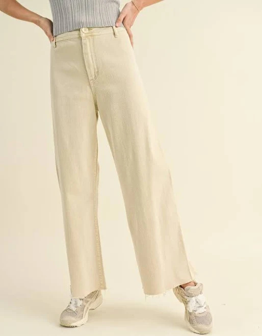 pants Straight Wide Leg Denim Pants Versatile Boutique $55