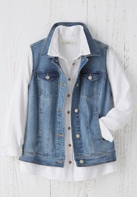 vest Stretch Denim Vest Coldwater Creek $89.95