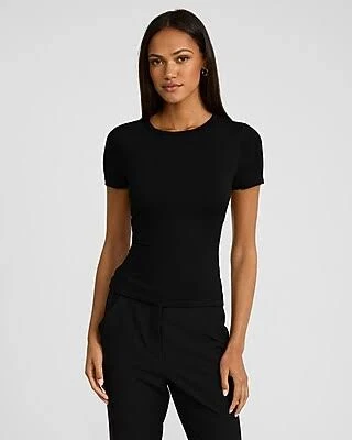 top Supersoft Women's Fitted Double Layer Crew Neck Tee Express $25.5