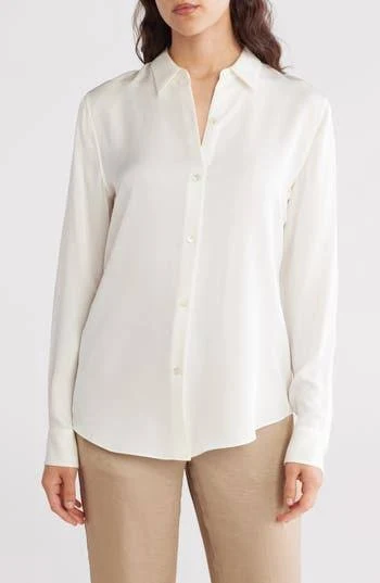 shirt Theory Women's Silk Button-Up Shirt Nordstrom Rack $146.97