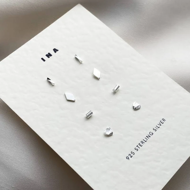 accessory Tiny Sterling Silver Stud Earring Set Etsy - Seller $42.63