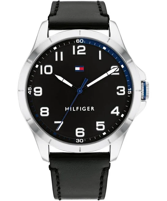 accessory Tommy Hilfiger Men's Leather Strap Quartz Watch Macy's $71.25