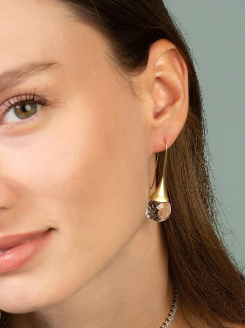 accessory Transparent Gold Dangle Clear Quartz Teardrop Crystal Earrings Etsy - Seller $59.99
