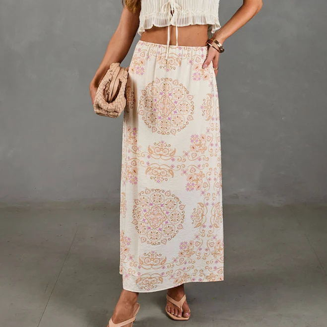 skirt Vici Hardin Abstract Mandala Print Maxi Skirt VICI $48