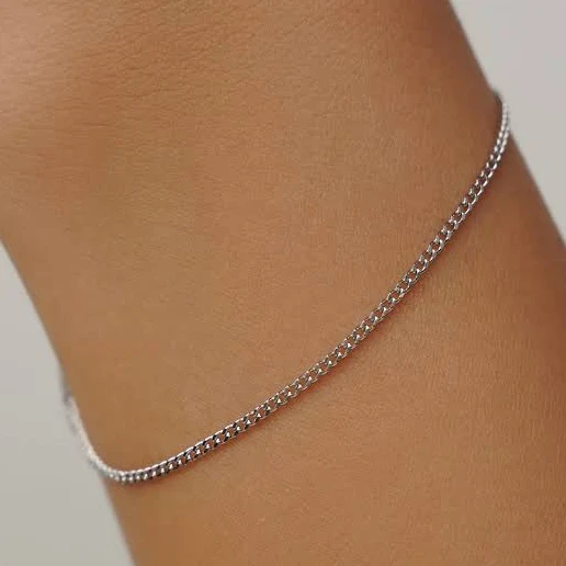 accessory Women's Dainty Minimalist Silver Bracelet Chain Etsy - Twistedpendant $17.08