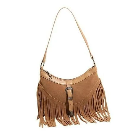 bag Women's Hippie Western Cowgirl Faux Suede Tassel Crossbody Bag Walmart - Seller $21.96