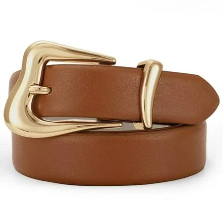 accessory Women's Leather Belt with Gold Buckle Walmart - JASGOOD Belt $11.99