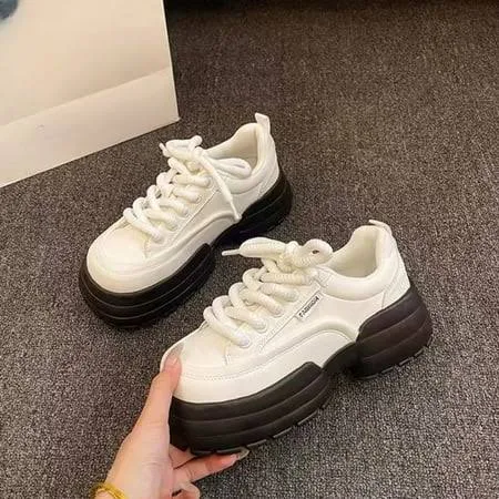 shoes Women's Leather Platform Chunky Sneakers Walmart - DZMXRO $41.98