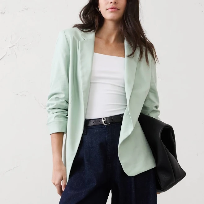 blazer Women's Linen-Blend Hayden Blazer Banana Republic Factory $200