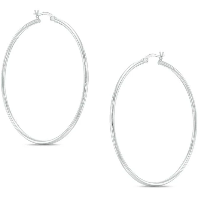 accessory Zales Sterling Silver Hoop Earrings Zales Outlet $44.85