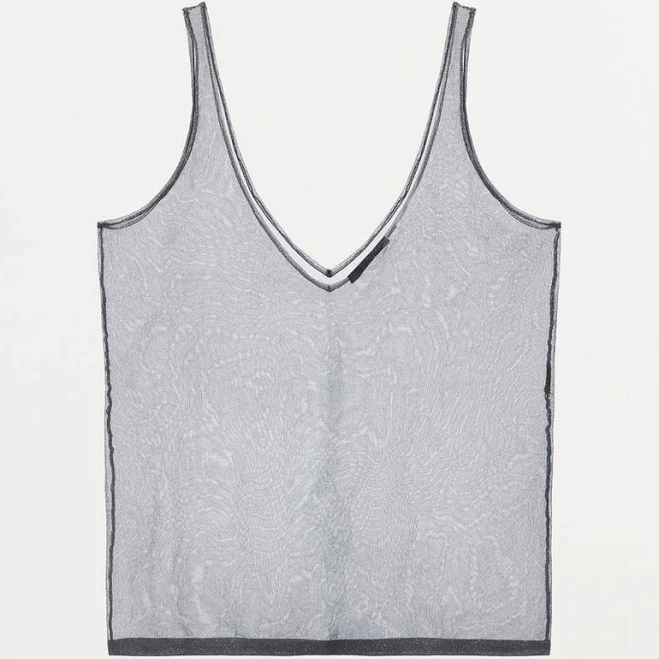 top Zara Metallic Thread Camisole Zara USA $49.9