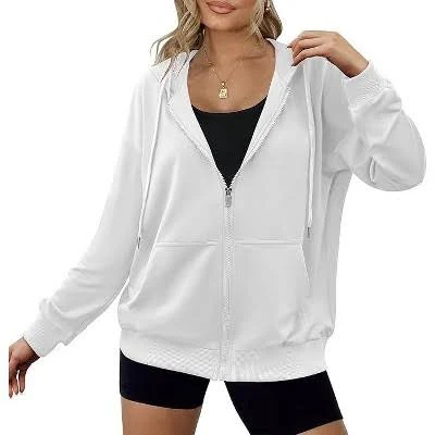 hoodie Zeagoo Women's Lightweight Full Zip Hoodie Oversized Sweatshirt with Pockets Drawstring Target $30.09