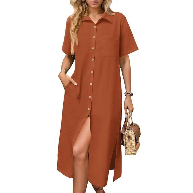 dress Zeagoo Women's Linen Shirt Dress Kohl's $40.99