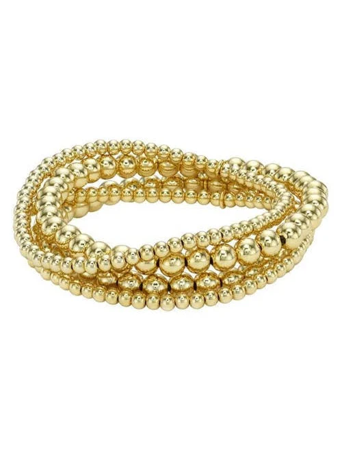 accessory ZOE LEV 14K Yellow Gold Vermeil Bead Bracelet Stack Nordstrom $164.99