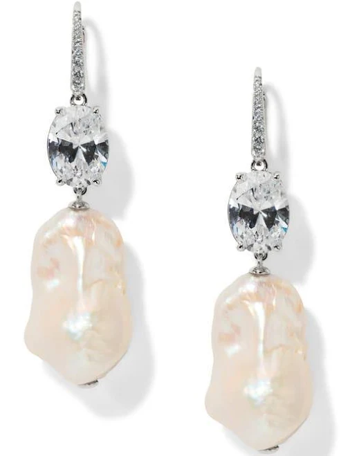 Nadri Women's Madrid Freshwater Pearl Double Drop Earrings