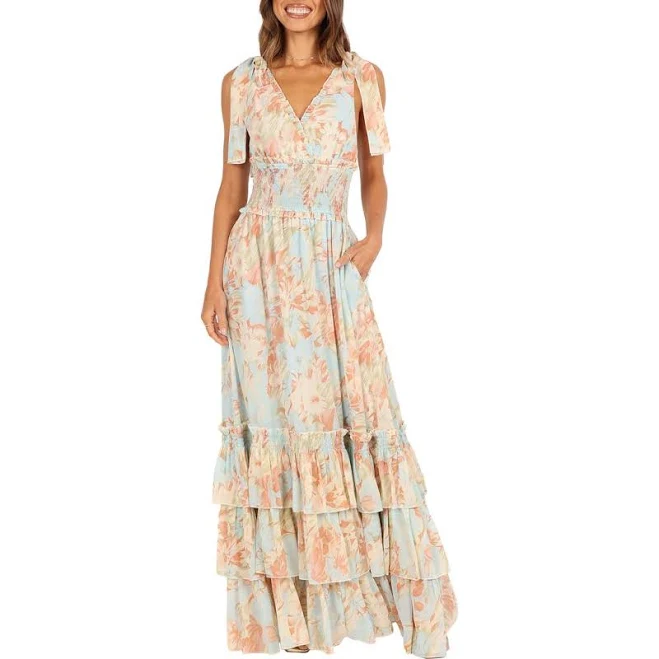PETAL & PUP Women's Petal and Pup Christabel Tiered Maxi Dress