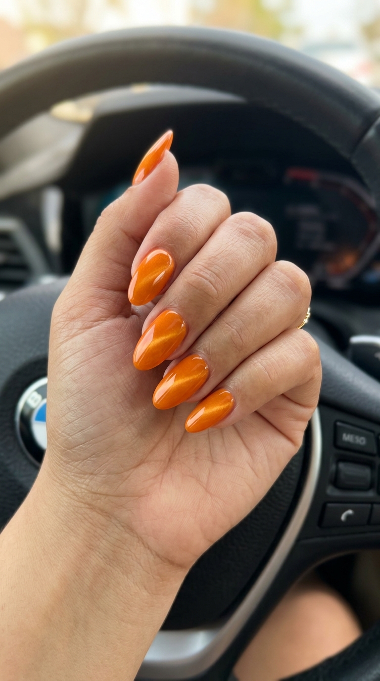 Butter Yellow Aura Oval Nails 2026 Butter yellow subtle aura oval acrylic nails for summer 2026 festival outfits.