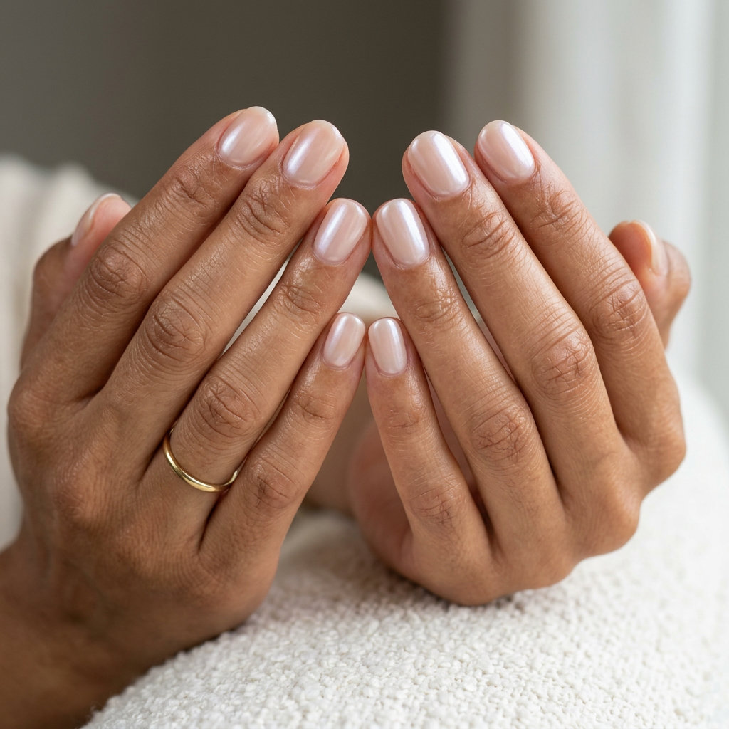 Subtle Glazed Nude Round nails: minimalist polished for daily wear summer classy nails 2026.