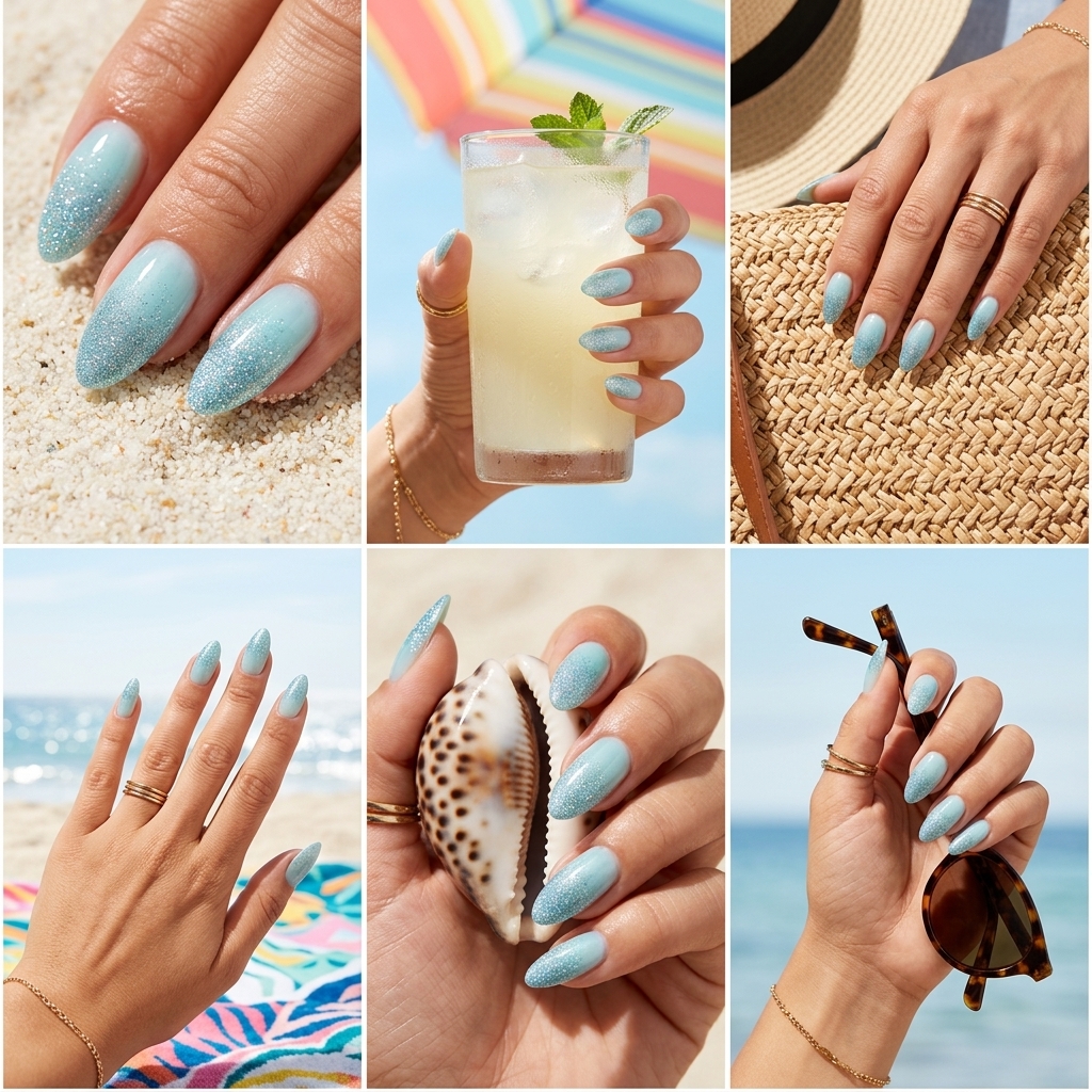 summer glitter nails 2026 - Style Inspiration summer glitter nails 2026 outfit idea - fashion styling inspiration