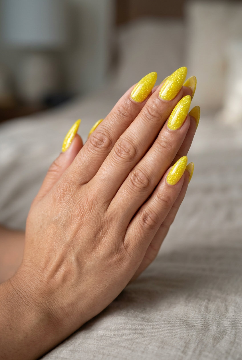 Lemon Aura Gradient Nails 2026 | Minimalist Fresh Summer lemon nails ideas 2026: Minimalist sunny lemon aura gradient with soft yellow and sheer nude for daily wear.