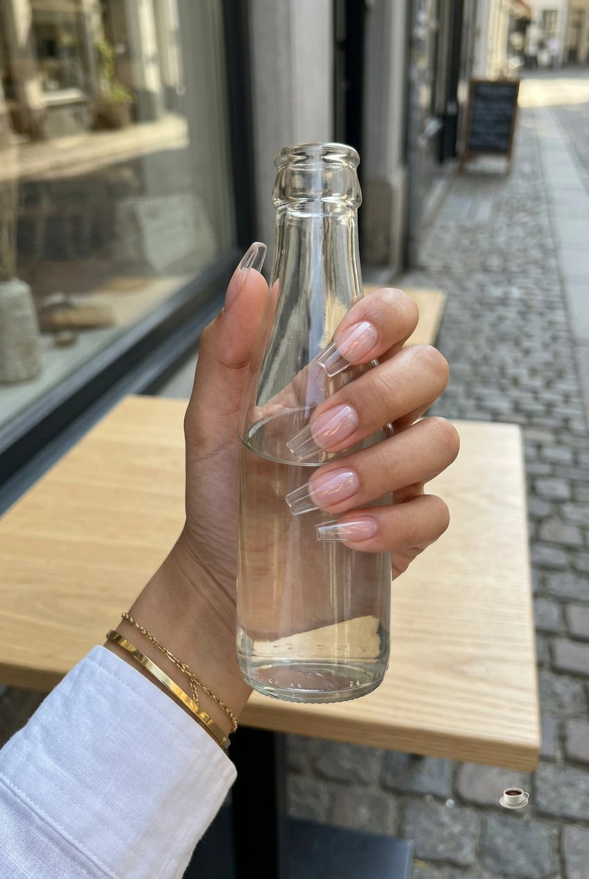 Crystal Glass Pipe Nails 2026 Crystal Glass Pipe Nails for summer nail manicure ideas 2026, offering a minimalist and modern look.