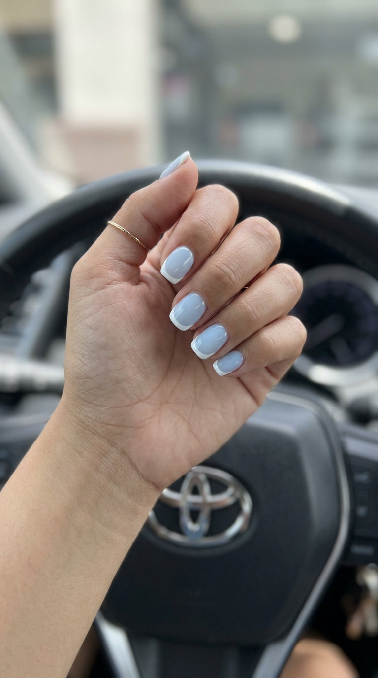 Sky Blue Chrome Dream nails: Mirror chrome finish for futuristic summer nails colors 2026 party looks.