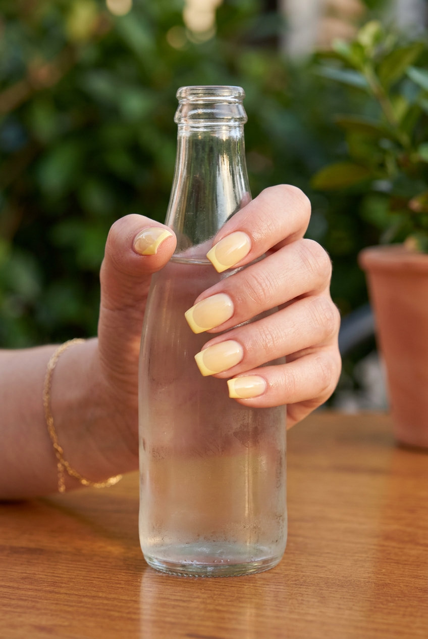 Butter Yellow Milky French Nails 2026 Butter yellow milky French nails for summer 2026, ideal for daily wear and casual weekends. Clean and chic.