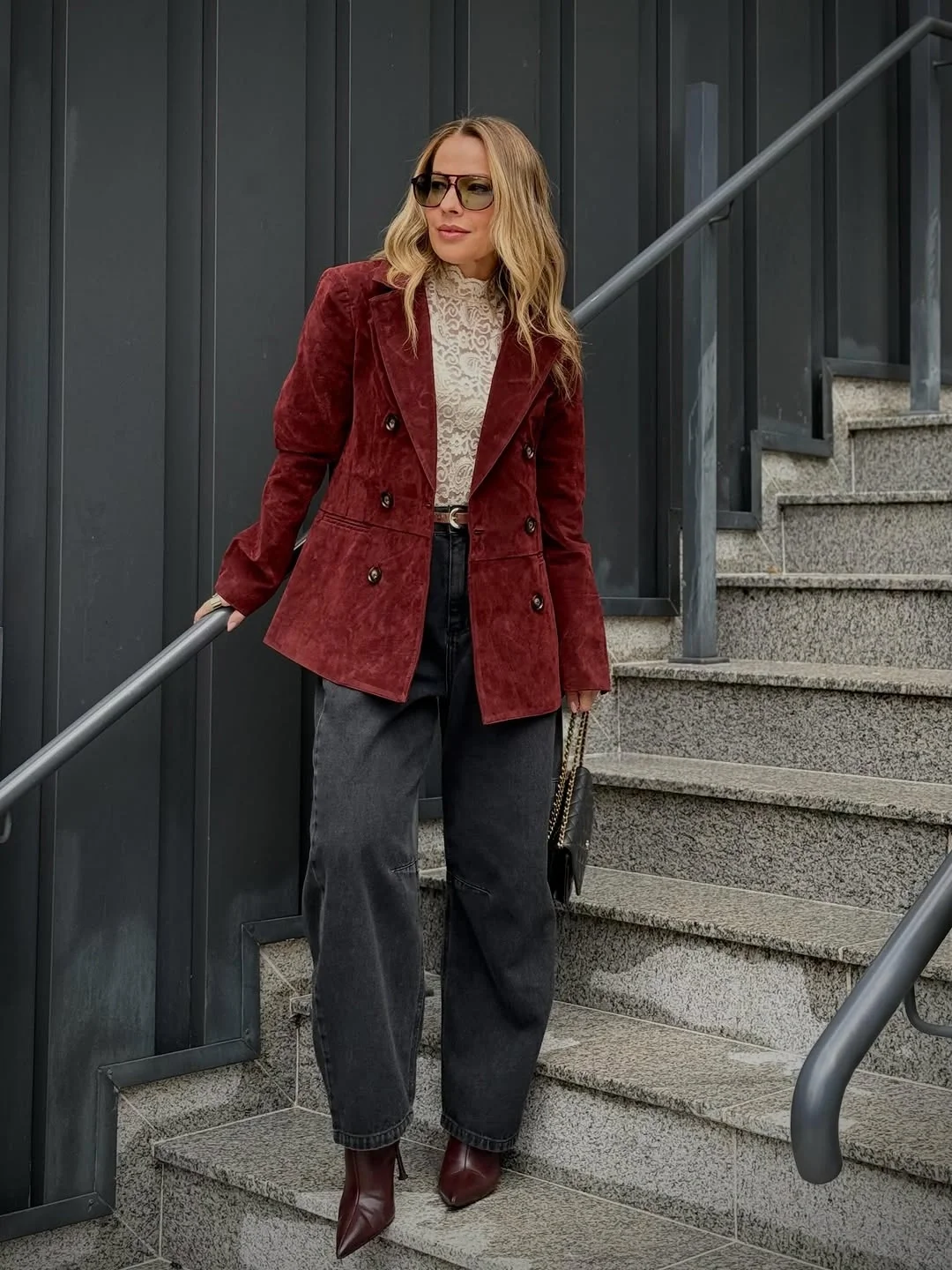 autumn casual work outfits for women 2026 Rich Burgundy Layers That Feel Elegant All Day