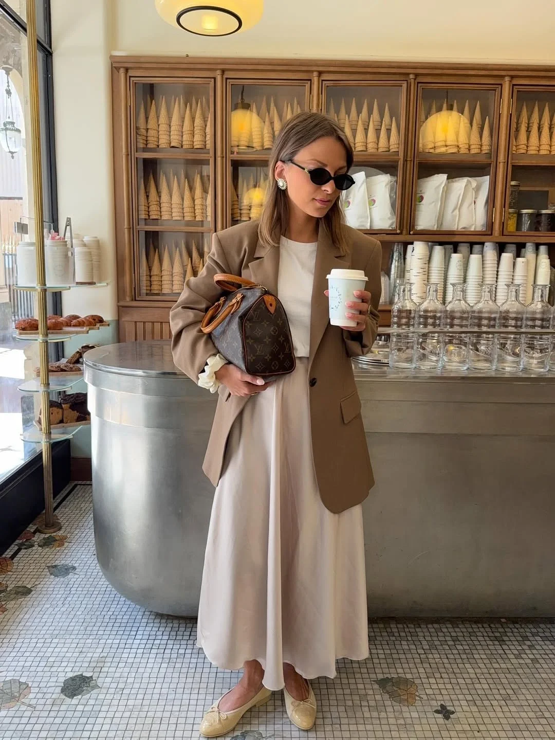 autumn casual work outfits for women 2026 Soft Cream Dresses Meet Relaxed Tailoring