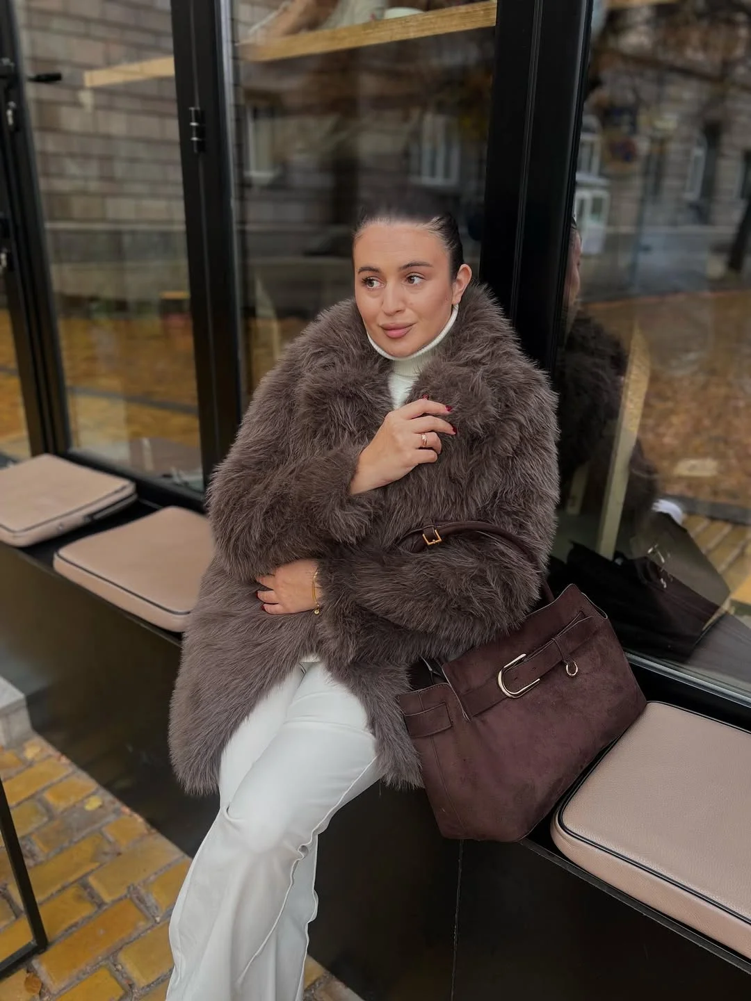 best fall outfits for women 2026 Chocolate Texture and Winter White Elegance