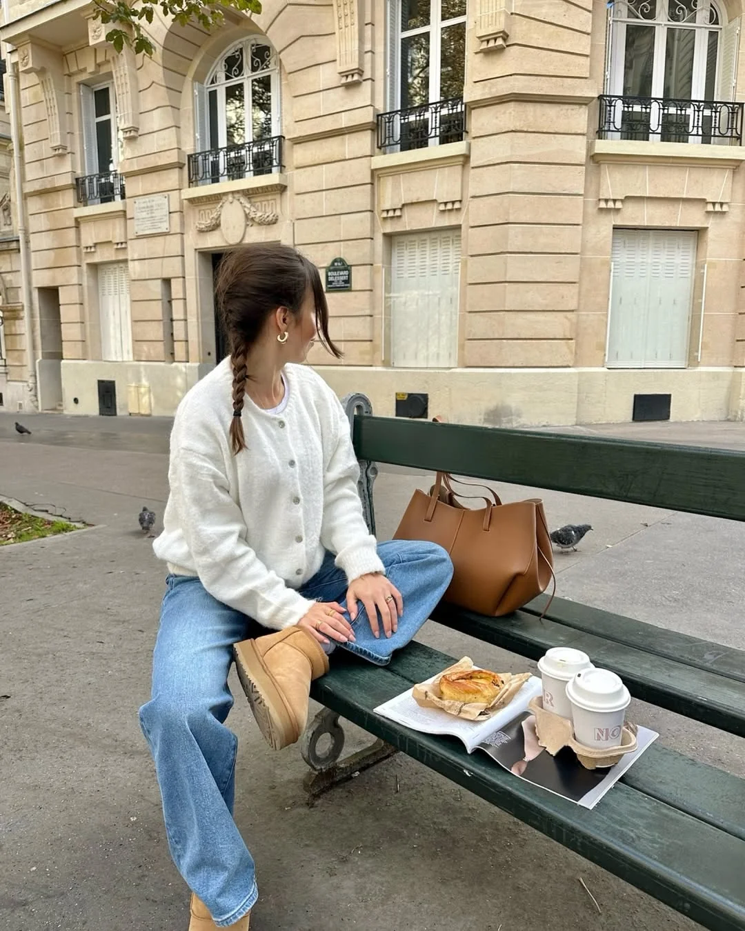 boho chic fall outfits for work 2026 Parisian Cardigans and Denim for Everyday Work Style
