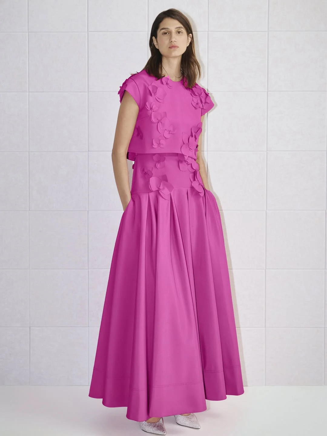 chic fall wedding guest dress 2026 Pink Volume That Feels Modern and Elegant