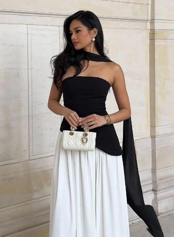 chic fall wedding guest dress 2026 Black and Ivory Sophistication for Semiformal Events