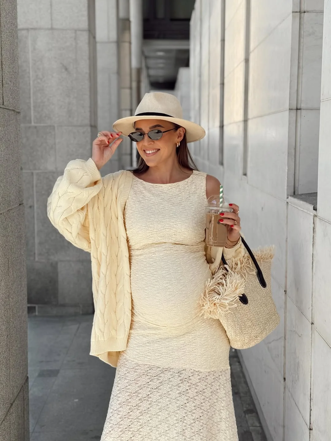 comfy pregnancy outfits for fall 2026 Cream Textures That Brighten Cloudy Fall Days