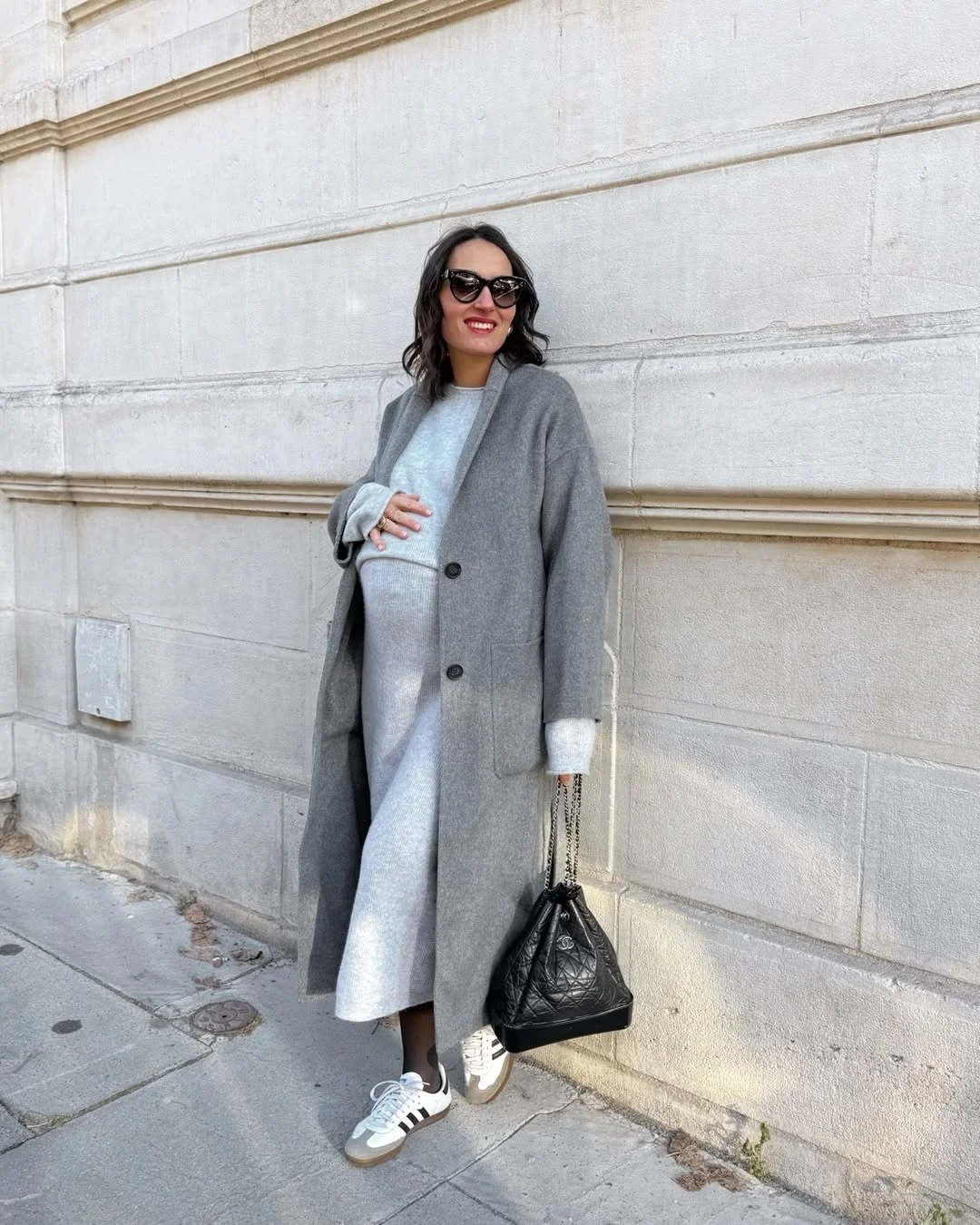 comfy pregnancy outfits for fall 2026 Minimal Gray Layers That Never Go Out of Style